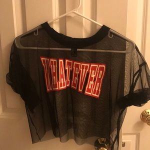 Mesh “Whatever” shirt size S from Forever 21